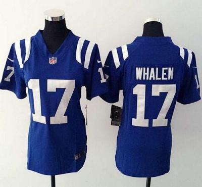 Women Nike Colts #17 Griff Whalen Royal Blue Team Color Stitched NFL Elite Jersey