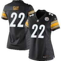 Women Nike Steelers #22 William Gay Black Team Color Stitched NFL Elite Jersey