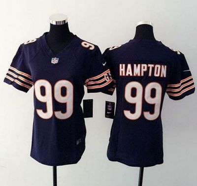 Women Nike Bears #99 Dan Hampton Navy Blue Team Color Stitched NFL Elite Jersey