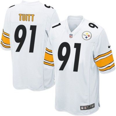 Youth Nike Steelers #91 Stephon Tuitt White Stitched NFL Elite Jersey
