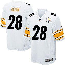 Youth Nike Steelers #28 Cortez Allen White Stitched NFL Elite Jersey