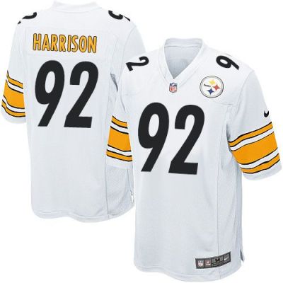 Youth Nike Steelers #92 James Harrison White Stitched NFL Elite Jersey