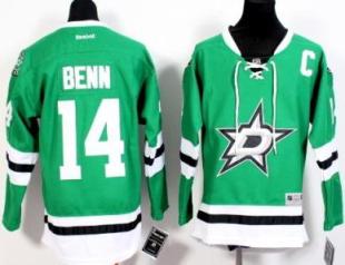 Youth Dallas Stars #14 Jamie Benn Green Stitched NHL Jersey