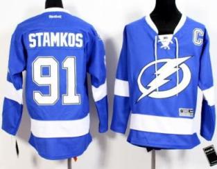 Youth Lightning #91 Steven Stamkos Royal Blue Stitched NHL Jersey