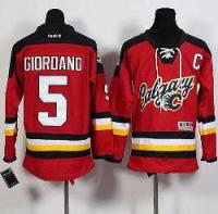 Youth Calgary Flames #5 Mark Giordano Red Alternate Stitched NHL Jersey