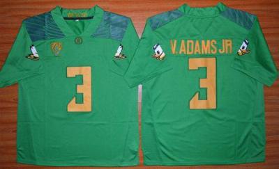 Oregon Ducks #3 Vernon Adams Jr. Green Stitched NCAA Jersey