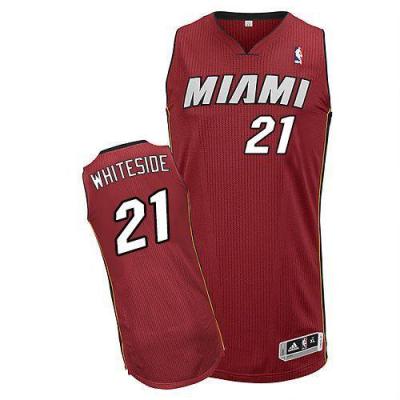 Miami Heat #21 Hassan Whiteside Red Stitched NBA Jersey