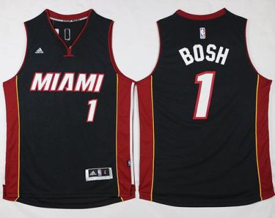 Miami Heat #1 Chris Bosh Stitched Black NBA Jersey