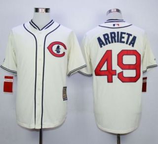 Chicago Cubs #49 Jake Arrieta Cream 1929 Turn Back The Clock Stitched MLB Jersey Chicago Cubs #49 Jake Arrieta Cream 1929 Turn Back The Clock Stitched MLB Jersey