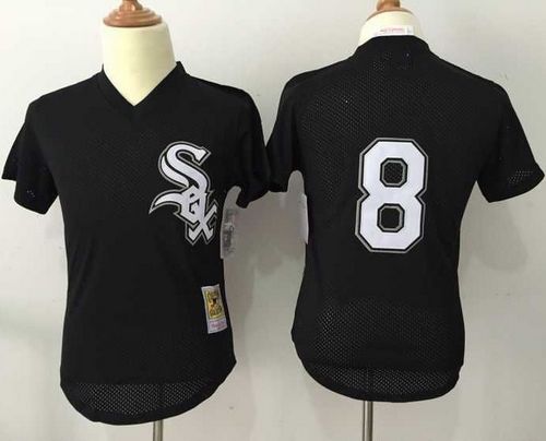 Chicago White Sox #8 Bo Jackson Black Mitchell And Ness 1993 Throwback Stitched MLB Jersey