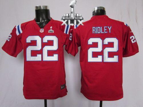 Youth Nike Patriots #22 Stevan Ridley Red Alternate Super Bowl XLIX Stitched NFL Elite Jersey