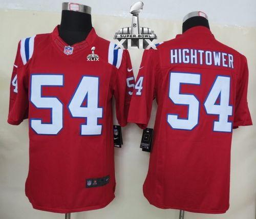 Nike Patriots #54 Dont'a Hightower Red Alternate Super Bowl XLIX Men's Stitched NFL Limited Jersey