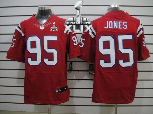 Nike Patriots #95 Chandler Jones Red Alternate Super Bowl XLIX Men's Stitched NFL Elite Jersey