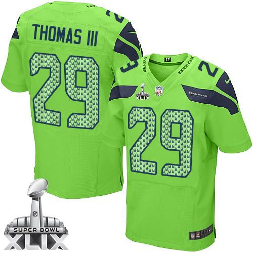 Nike Seahawks #29 Earl Thomas III Green Alternate Super Bowl XLIX Men's Stitched NFL Elite Jersey
