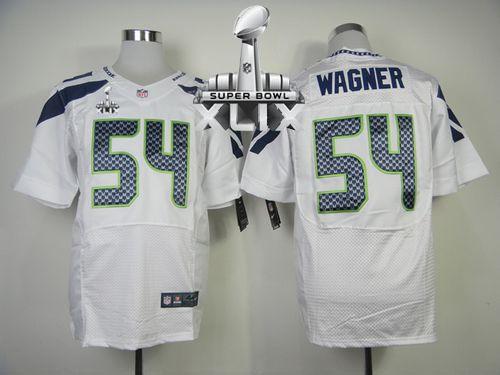 Nike Seahawks #54 Bobby Wagner White Super Bowl XLIX Men's Stitched NFL Elite Jersey