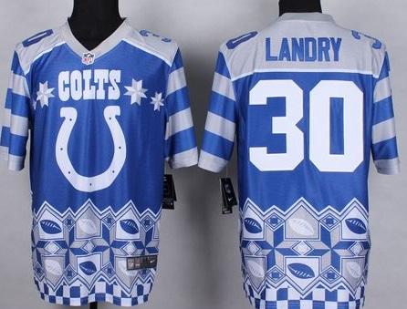 Nike Indianapolis Colts #30 LaRon Landry Royal Blue Men's Stitched NFL Elite Noble Fashion Jersey