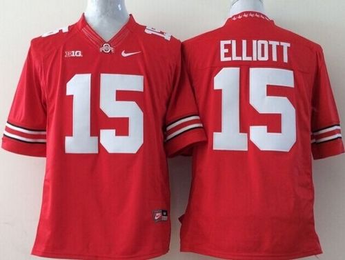 Ohio State Buckeyes #15 Ezekiel Elliott Red Limited Stitched NCAA Jersey