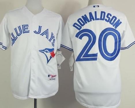 Toronto Blue Jays #20 Josh Donaldson White Home Cool Base Stitched Baseball Jersey