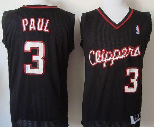 Los Angeles Clippers #3 Chris Paul Black Revolution 30 Stitched NBA Jersey