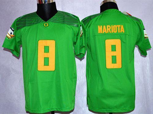 Youth Oregon Ducks #8 Marcus Mariota Green Rose Bowl Special Event Stitched NCAA Jersey