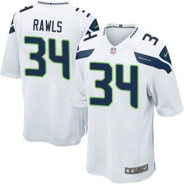 Youth Nike Seattle Seahawks #34 Thomas Rawls White Stitched NFL Elite Jersey
