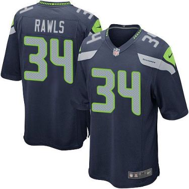 Youth Nike Seattle Seahawks #34 Thomas Rawls Steel Blue Team Color Stitched NFL Elite Jersey