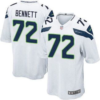 Youth Nike Seattle Seahawks #72 Michael Bennett White Stitched NFL Elite Jersey