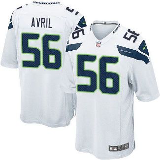 Youth Nike Seattle Seahawks #56 Cliff Avril White Stitched NFL Elite Jersey