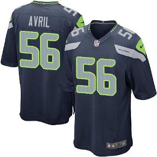 Youth Nike Seattle Seahawks #56 Cliff Avril Steel Blue Team Color Stitched NFL Elite Jersey