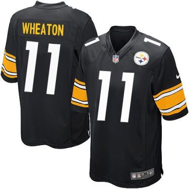 Youth Nike Pittsburgh Steelers #11 Markus Wheaton Black Team Color Stitched NFL Elite Jersey