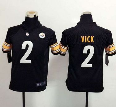 Youth Nike Pittsburgh Steelers #2 Michael Vick Black Team Color Stitched NFL Elite Jersey