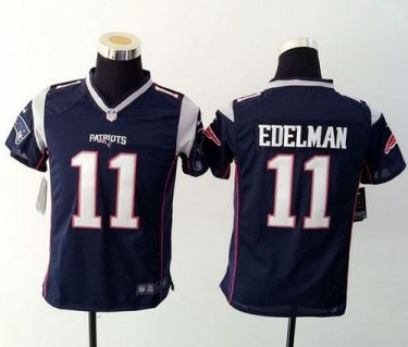 Youth Nike New England Patriots #11 Julian Edelman Navy Blue Team Color Stitched NFL New Elite Jersey