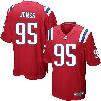Youth Nike New England Patriots #95 Chandler Jones Red Alternate Stitched NFL Elite Jersey