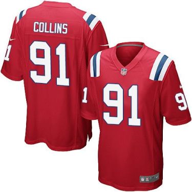 Youth Nike New England Patriots #91 Jamie Collins Red Alternate Stitched NFL Elite Jersey