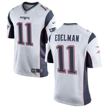 Youth Nike New England Patriots #11 Julian Edelman White Stitched NFL New Elite Jersey