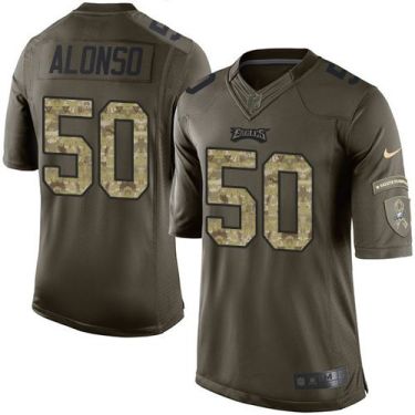 Youth Nike Philadelphia Eagles #50 Kiko Alonso Green Stitched NFL Limited Salute To Service Jersey