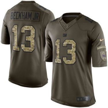 Youth Nike New York Giants #13 Odell Beckham Jr Green Stitched NFL Limited Salute To Service Jersey