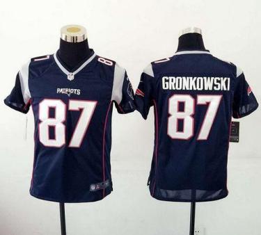 Youth Nike New England Patriots #87 Rob Gronkowski Navy Blue Team Color Stitched NFL New Elite Jersey