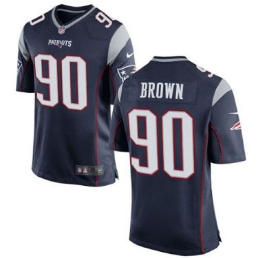 Youth Nike New England Patriots #90 Malcom Brown Navy Blue Team Color Stitched NFL New Elite Jersey