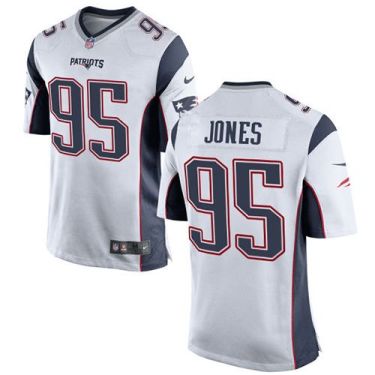Youth Nike New England Patriots #95 Chandler Jones White Stitched NFL New Elite Jersey