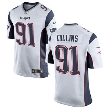 Youth Nike New England Patriots #91 Jamie Collins White Stitched NFL New Elite Jersey