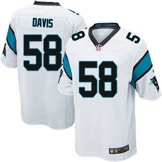 Youth Nike Carolina Panthers #58 Thomas Davis White Stitched NFL Elite Jersey