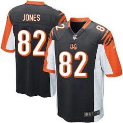 Youth Nike Cincinnati Bengals #82 Marvin Jones Black Team Color Stitched NFL Elite Jersey