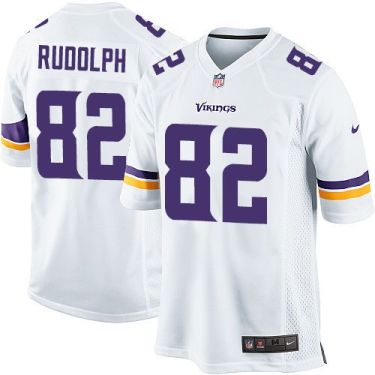 Youth Nike Minnesota Vikings #82 Kyle Rudolph White Stitched NFL Elite Jersey