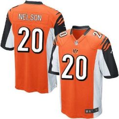 Youth Nike Cincinnati Bengals #20 Reggie Nelson Orange Alternate Stitched NFL Elite Jersey