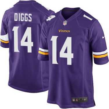 Youth Nike Minnesota Minnesota Vikings #14 Stefon Diggs Purple Team Color Stitched NFL Elite Jersey