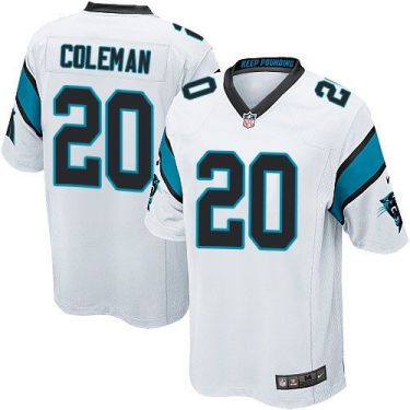 Youth Nike Carolina Panthers #20 Kurt Coleman White Stitched NFL Elite Jersey