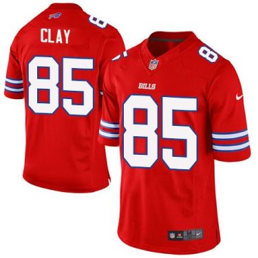 Youth Nike Buffalo Bills #85 Charles Clay Red Stitched NFL Limited Rush Jersey