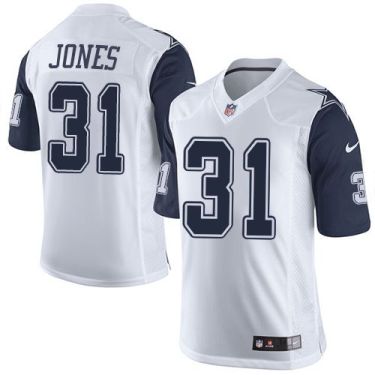 Youth Nike Dallas Cowboys #31 Byron Jones White Stitched NFL Elite Rush Jersey