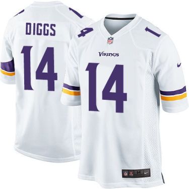 Youth Nike Minnesota Minnesota Vikings #14 Stefon Diggs White Stitched NFL Elite Jersey